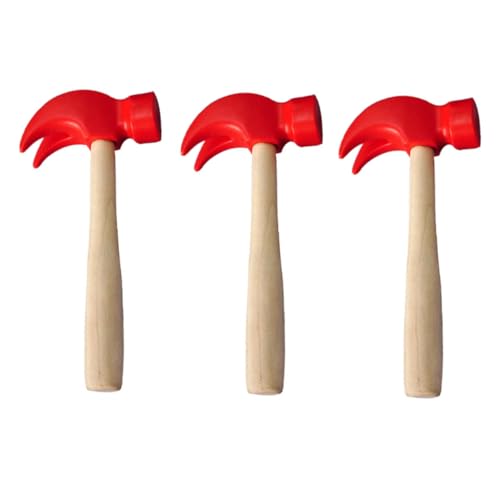 Totority 3 Stück Teiliges Lustiger Holzhammer Spielzeuge für Realistische Simulationstools für Kreatives und Lernen für Kleine Handwerker und Bastler von Totority