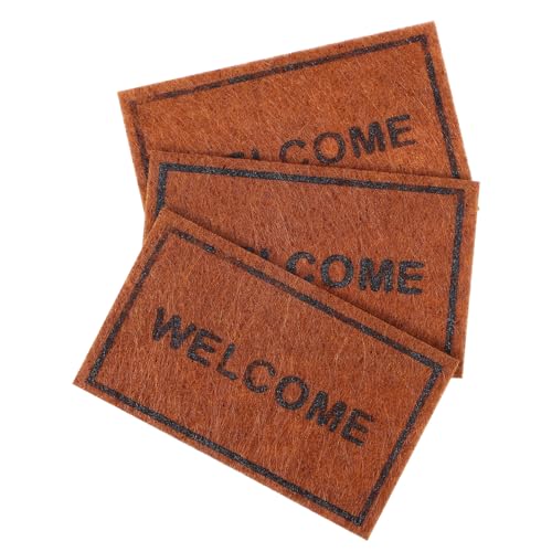 Totority 3 Stück Teiliges Puppenhaus Willkommen Teppichset Mini Fußmatte für Haustür Braun für DIY Puppenhaus Dekoration Gestaltetes Accessoire für Sammler Totority 3 Stück Teiliges Puppenhaus Willkommen Teppichset Mini Fußmatte für Haustür Braun für DIY Puppenhaus Dekoration Gestaltetes Accessoire für Sammler von Totority