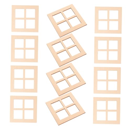Totority 30 Stück Miniaturisierte Holzfenster für Puppenhäuser Teiliges Unbemalt Langlebig für DIY Projekte und Dekoration eine Einladende Miniaturszenen Totority 30 Stück Miniaturisierte Holzfenster für Puppenhäuser Teiliges Unbemalt Langlebig für DIY Projekte und Dekoration eine Einladende Miniaturszenen von Totority