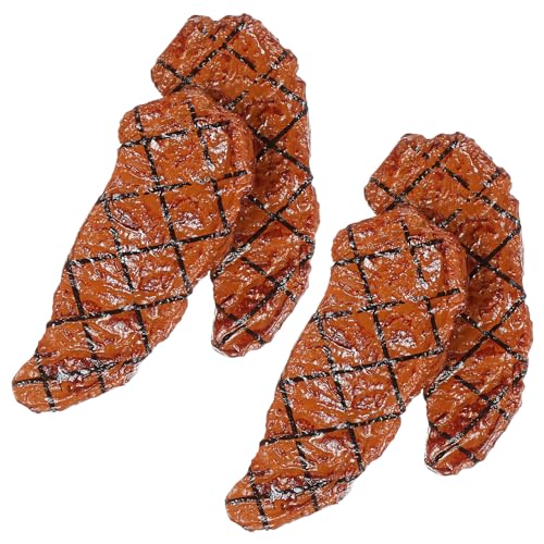 Totority 4 Stck. Künstliches Steak Realistisches Fake Steak Modell für Dekoration für Restaurant Küche und Grillfans Leicht und Langlebig von Totority