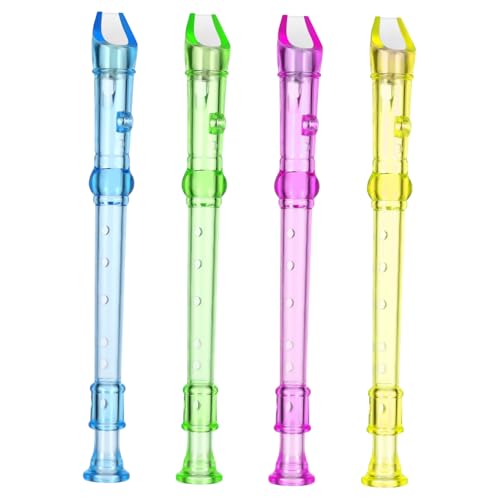 Totority 4 Stück Mini-Klarinettenspielzeug Musik Flöten Kid Musical Instrument Musikinstrument Klarinette Klarinette Anfänger Blasinstrument Kinderflöte Zufällige Farbe von Totority