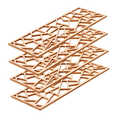 Totority 4Stücke Bildschirmmodell Traditioneller Stil Holzmaterial für DIY Puppenhaus Sandtisch Dekoration und Kreative Landschaften Perfektes Zubehör von Totority