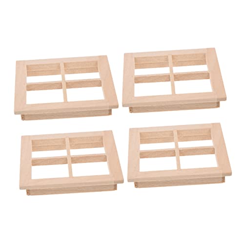 Totority 4Stücke Mini Holzfensterrahmen für Puppenhaus Dekoration Robustes und Langlebiges Holzmaterial für DIY Projekte Perfektes Zimmer Ornament Realistische Fensterverzierung Totority 4Stücke Mini Holzfensterrahmen für Puppenhaus Dekoration Robustes und Langlebiges Holzmaterial für DIY Projekte Perfektes Zimmer Ornament Realistische Fensterverzierung von Totority