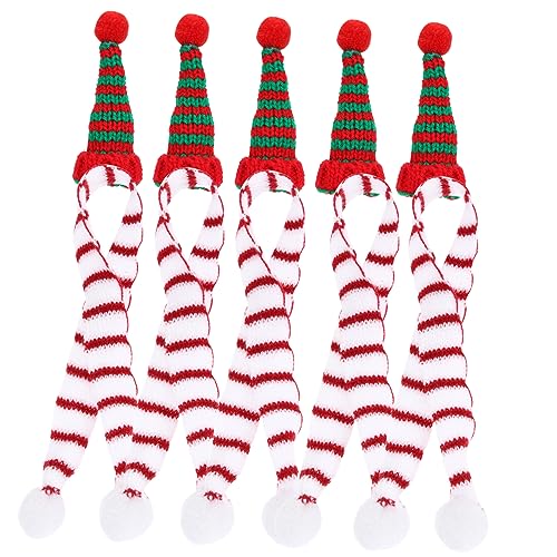 Totority 5 Sätze Mini Weihnachtsmützen und Schals Teiliges für Flaschen und Weihnachtsbaumdekoration Handgefertigte Mini Strickmützen und Schals für DIY Projekte Festliche Accessoires Totority 5 Sätze Mini Weihnachtsmützen und Schals Teiliges für Flaschen und Weihnachtsbaumdekoration Handgefertigte Mini Strickmützen und Schals für DIY Projekte Festliche Accessoires von Totority
