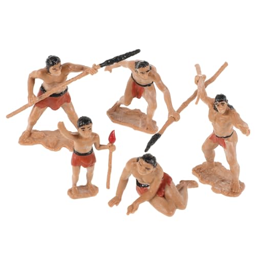 Totority 5 Stück Teiliges Primitive Männer Modell Kit Detaillierte Figuren für Sandtisch Dekoration Realistische Nachbildung des Primitiven Lebensstils für Sammlerstücke Totority 5 Stück Teiliges Primitive Männer Modell Kit Detaillierte Figuren für Sandtisch Dekoration Realistische Nachbildung des Primitiven Lebensstils für Sammlerstücke von Totority