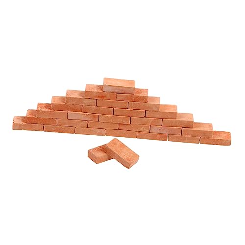 Totority 50 Stück Ziegelsteine DIY Garten Landschaftszubehör Handgefertigte Deko für Miniaturmodelle Puppenhaus und Mikro Landschaften für Kreative Projekte und Gartenornamente von Totority