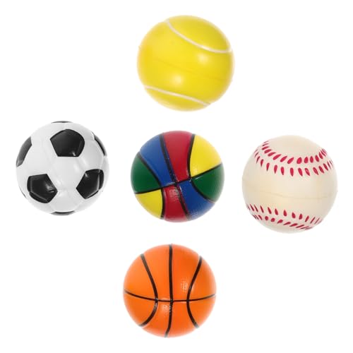 Totority 5Stücke Teiliges Sportbälle für Kognitive Spielzeuge Soft PU Bälle Basketball Fußball Baseball Tennis und Farbball Stressabbau und Partyspielzeug für Jungen Totority 5Stücke Teiliges Sportbälle für Kognitive Spielzeuge Soft PU Bälle Basketball Fußball Baseball Tennis und Farbball Stressabbau und Partyspielzeug für Jungen von Totority
