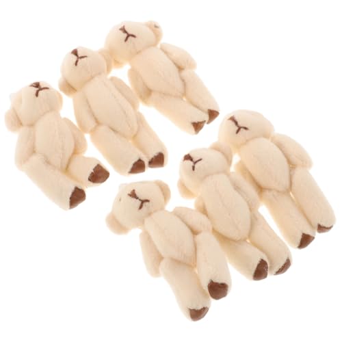 Totority 6Stücke Mini Joint Bär Plüschanhänger Teiliges Weiche und Sichere Stofftiere für Kreative Outfit Kombinationen für Babypartys und Spielzeugdekorationen Totority 6Stücke Mini Joint Bär Plüschanhänger Teiliges Weiche und Sichere Stofftiere für Kreative Outfit Kombinationen für Babypartys und Spielzeugdekorationen von Totority