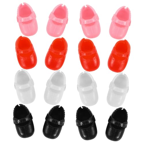 Totority 8 Paare Puppenschuhe Miniaturschuhe für Puppen Puppenzubehör für Flache Sandalen und Puppenhäuser und Kreative Totority 8 Paare Puppenschuhe Miniaturschuhe für Puppen Puppenzubehör für Flache Sandalen und Puppenhäuser und Kreative von Totority