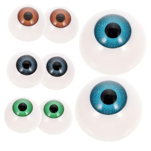 Totority 8 Stück Hollow Eyeballs Teiliges DIY Puppenaugen für Halloween Lustige Accessoires für Bastelprojekte Farbenfrohe Augen für Dekoration und Masken Zufällige Farben von Totority