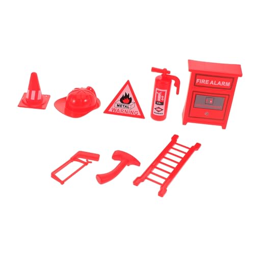 Totority 8 Stück Teiliges Feuerwehrspielset Realistische und Leiter Interaktives für Puppenhaus und Rollenspiele von Totority