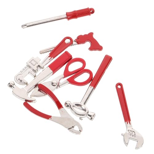 Totority 8 Stück Werkzeugset für Puppenhaus Teiliges Set mit Hammer und Schraubenschlüssel für DIY Projekte und Dekoration Fotografie und Kreative Szenengestaltung von Totority