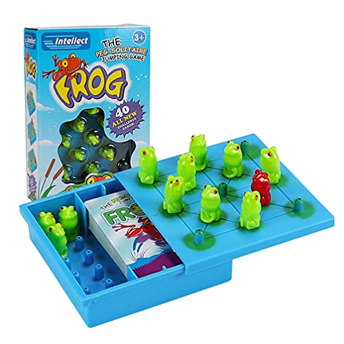Totority Dame-Set Für Kinder – 1 Set Mit Cartoon-Dame-Brettspiel Mit Grünem Froschmotiv Logisches Denk- Und Intelligenzspiel Für Kinder von Totority