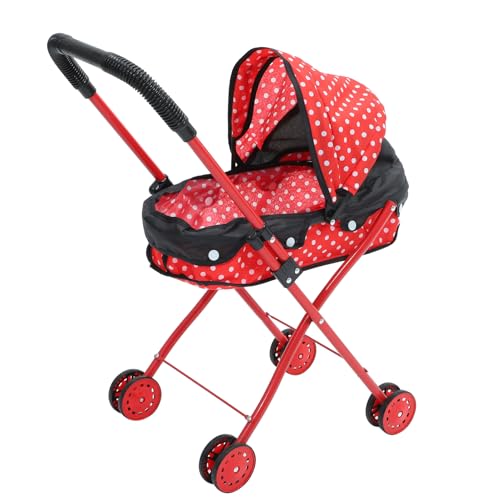 Totority Faltbarer Puppenwagen - 1 Stück Babypuppenwagen Spielzeug Rot Babywagen Spielzeug Für Kleine Mädchen Totority Faltbarer Puppenwagen - 1 Stück Babypuppenwagen Spielzeug Rot Babywagen Spielzeug Für Kleine Mädchen von Totority
