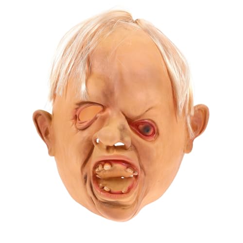 Totority Halloween Kostüm Maske Lustige Schrägäugige Gruselfigur für Karneval und Maskenball Atmungsaktiv und Bequem für Kostümpartys und Halloween Feiern von Totority