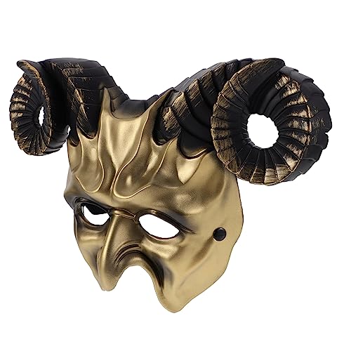 Totority Halloween Maske mit Ochsenhorn Design Verstellbare Karnevalspartymaske aus Maskenbälle Cosplay Themenpartys und Festivals Langlebig Bequem Totority Halloween Maske mit Ochsenhorn Design Verstellbare Karnevalspartymaske aus Maskenbälle Cosplay Themenpartys und Festivals Langlebig Bequem von Totority