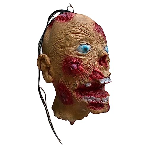 Totority Horror Kopf Pendant für Halloween Realistischer Schädel Deko für Gruselige Partys Spukhäuser und Kostüme Hochwertige Halloween Requisite mit Lebendigen Details und Schockierender von Totority
