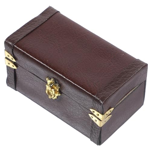 Totority Koffer aus Vintage Puppenhaus Zubehör Mini Dekoration für DIY Mini Kleiner Reise Koffer Dekoratives Aufbewahrungsmodell von Totority