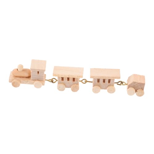 Totority Mini Holzeisenbahn Dekoratives Zugmodell für Puppenhaus Kinderfreundliches Holzspielzeug Kreative Spielstunden Totority Mini Holzeisenbahn Dekoratives Zugmodell für Puppenhaus Kinderfreundliches Holzspielzeug Kreative Spielstunden von Totority