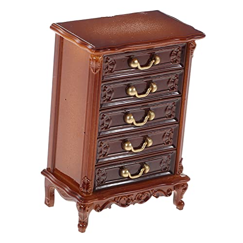 Totority Möbel Schrank für Puppenhaus Künstlicher Mini Holzschrank für Mini Dekoration und Perfektes Accessoire für Schlafzimmer Wohnzimmer Totority Möbel Schrank für Puppenhaus Künstlicher Mini Holzschrank für Mini Dekoration und Perfektes Accessoire für Schlafzimmer Wohnzimmer von Totority
