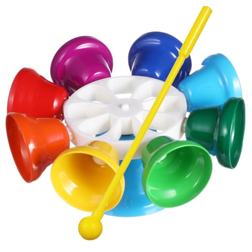 Totority Musikinstrument für Rhythmus Handglocken Buntes Lernspielzeug für Musikalische Frühförderung im Kindergarten Fördert Kreativität und Musikalität Sicheres von Totority