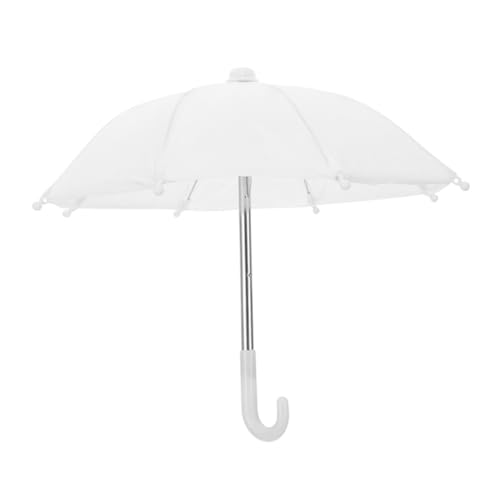 Totority Puppenhaus Mini Regenschirm Weißer Puppenregenschirm für Puppenzubehör zum Dekorieren von Miniaturhäusern für Lebendige Spielwelten von Totority