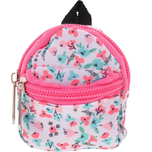 Totority Puppenrucksäcke Mini-Reißverschluss-Schultaschen Mini-Rucksack Spielzeug Puppe Kostüm Ornament Winziger Schulbedarf von Totority