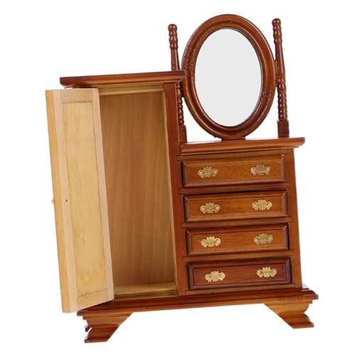 Totority Schlafzimmerschrank Vintage Dekoration für Puppenhaus Hochwertiges Möbelset für Puppenstuben Sicher und Charmant von Totority