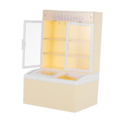 Totority Simulation eines Eisschranks Mini -Kühlschrankspielzeug kühlschrank Modell Miniatur Creme winziger Puppenhaus-Kühlschrank Mini-Kühlschrankspielzeug für Plastik Beige Totority Simulation eines Eisschranks Mini -Kühlschrankspielzeug kühlschrank Modell Miniatur Creme winziger Puppenhaus-Kühlschrank Mini-Kühlschrankspielzeug für Plastik Beige von Totority