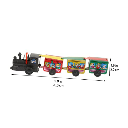Totority Vintage Aufziehspielzeug Eisenbahn mit Waggons Retro Clockwork Toy als Dekoratives für Zuhause Energieeffizient Batterien für Junge Mädchen von Totority