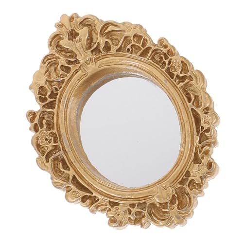 Totority Wandspiegel im Europäischen Stil für Puppenhäuser Dekorativer Accessoire für Miniaturhäuser Goldener Runder Spiegel für Lebendige Szenen für DIY Puppenhauszubehör Totority Wandspiegel im Europäischen Stil für Puppenhäuser Dekorativer Accessoire für Miniaturhäuser Goldener Runder Spiegel für Lebendige Szenen für DIY Puppenhauszubehör von Totority
