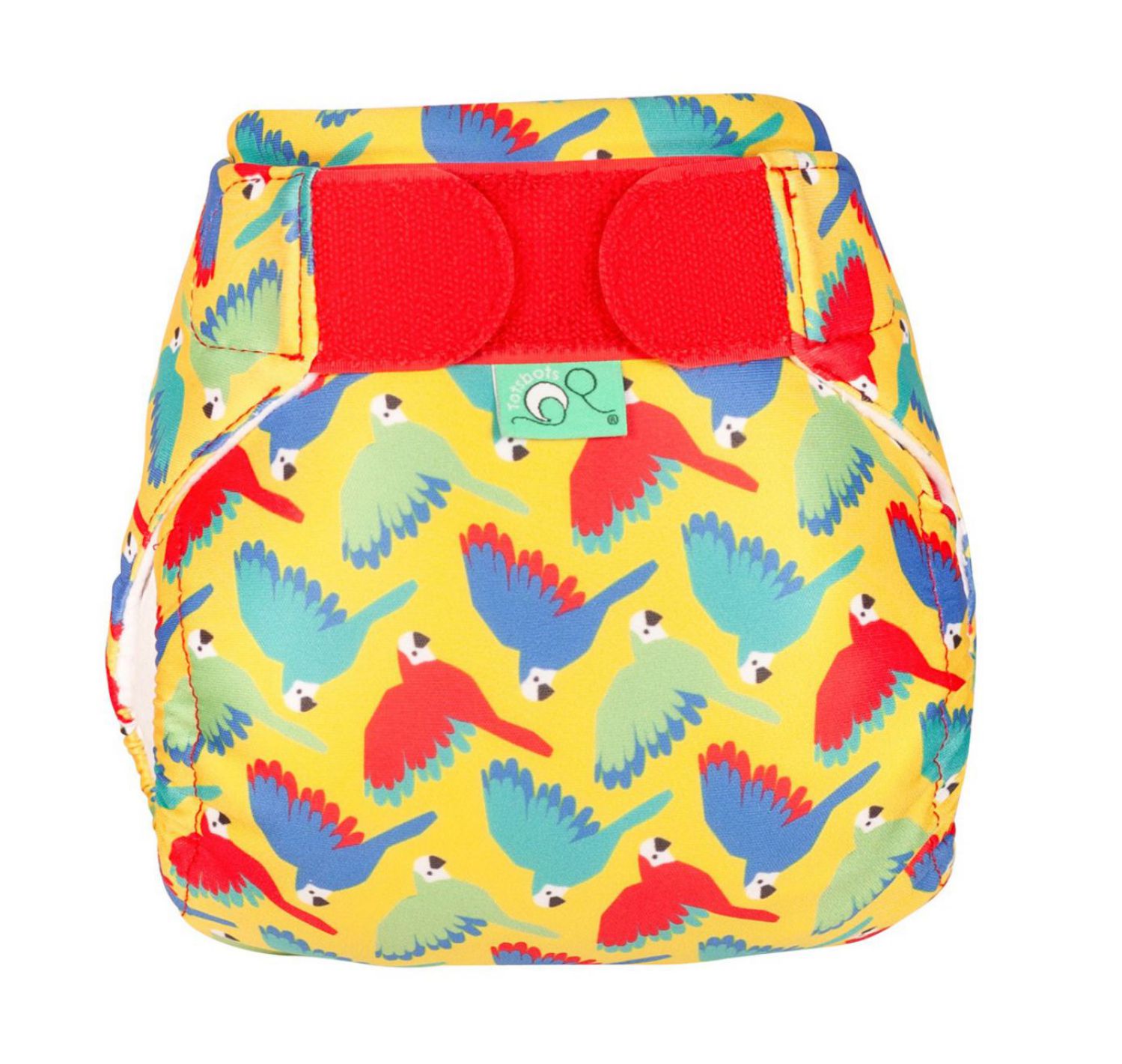TotsBots SwimTot Schwimmwindel - L (7-15 kg) Bright Yellow Parrots von TotsBots