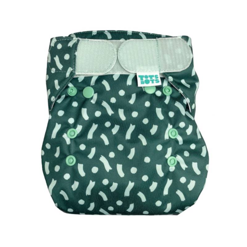 TotsBots Wrap Überhose - Green Confetti One Size (5-16 kg) von TotsBots