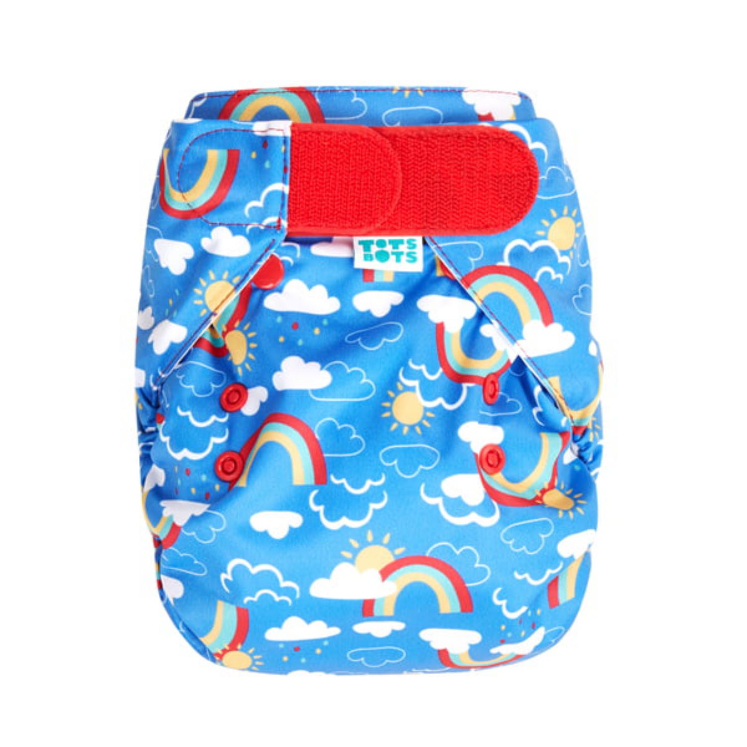 TotsBots Wrap Überhose - Neugeborene (3-8 kg) Rainbow Skies von TotsBots