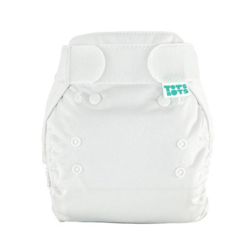 TotsBots Wrap Überhose - Neugeborene (3-8 kg) Weiß von TotsBots