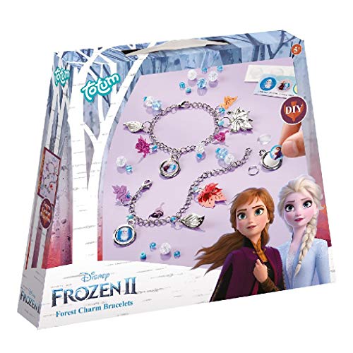 Disney Frozen II Bettelarmbänder-Set: Bastle Deine eigenen Frozen II Kettenarmbänder mit silberfarbenen Blättchen, schönen Perlen und Aufklebern von Anna und Elsa, weiß Disney Frozen II Bettelarmbänder-Set: Bastle Deine eigenen Frozen II Kettenarmbänder mit silberfarbenen Blättchen, schönen Perlen und Aufklebern von Anna und Elsa, weiß von Totum