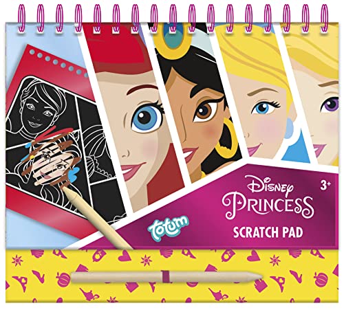 Disney Pincess Scratch Book: Kratzbuch & Ausmalbuch mit Schablonen und Glitzerstickern mit den Disney Prinzessinnen wie Cinderella, Rapunzel, Belle UVM. Activity Book für zuhause und unterwegs von Totum