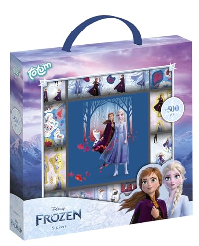Große Frozen II Stickerbox mit über 1100 Stickern auf 12 Rollen, mit Motiven von Anna & Elsa — Ideal für Scrapbooking und Bastelarbeiten von Totum