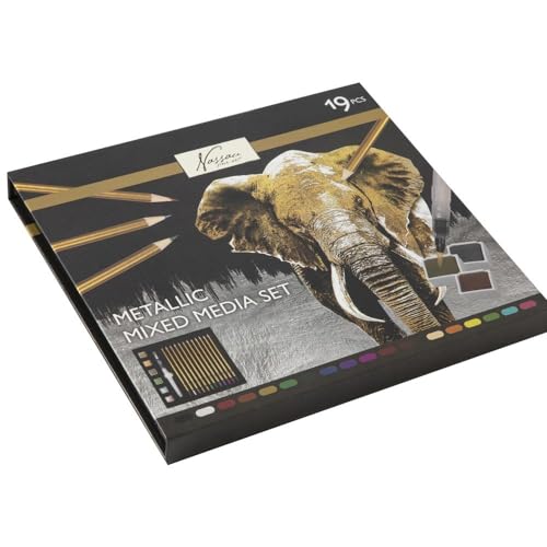 Legind Nassau - Metallic Mixed Media Painting Set 19 Parts - (K-AR0218/GE) von Totum