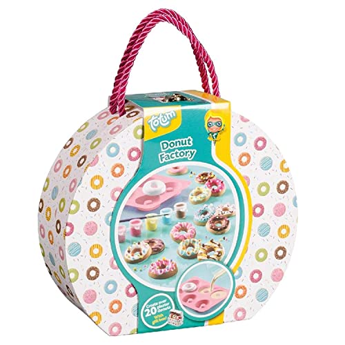 Totum 26018 Täschchen Creativity Factory – Donuts aus Gips herstellen und Bemalen inkl. Geschenkbox von Totum