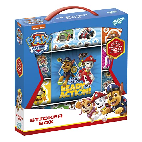 Totum 720220 Paw Patrol Figuren & Charactere Aufkleber Box (In Holländisch), Cartoon, Multicolore von Totum