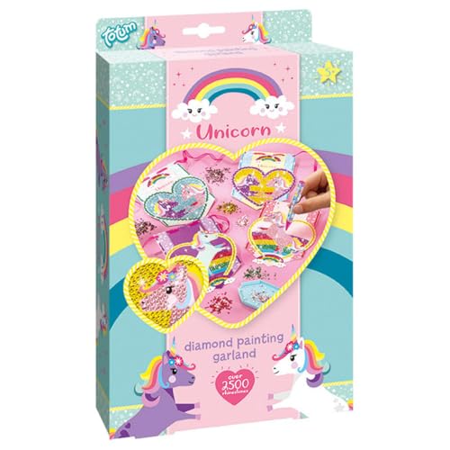 Totum 71056 Unicorn Diamond Painting Girlande – Gestalte Schablonen und bastle eine süße Einhorn-Girlande im Glitzerlook Totum 71056 Unicorn Diamond Painting Girlande – Gestalte Schablonen und bastle eine süße Einhorn-Girlande im Glitzerlook von Totum