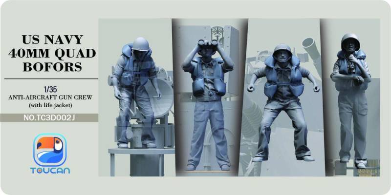 Anit-Aircraft Gun Crew (with life jacket) von Toucan Model