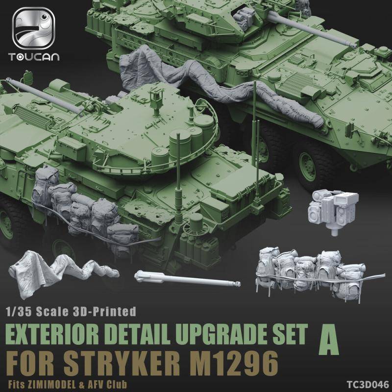 Exterior Detail Upgrade Set A - Stryker M1296 - 3D-Printed von Toucan Model