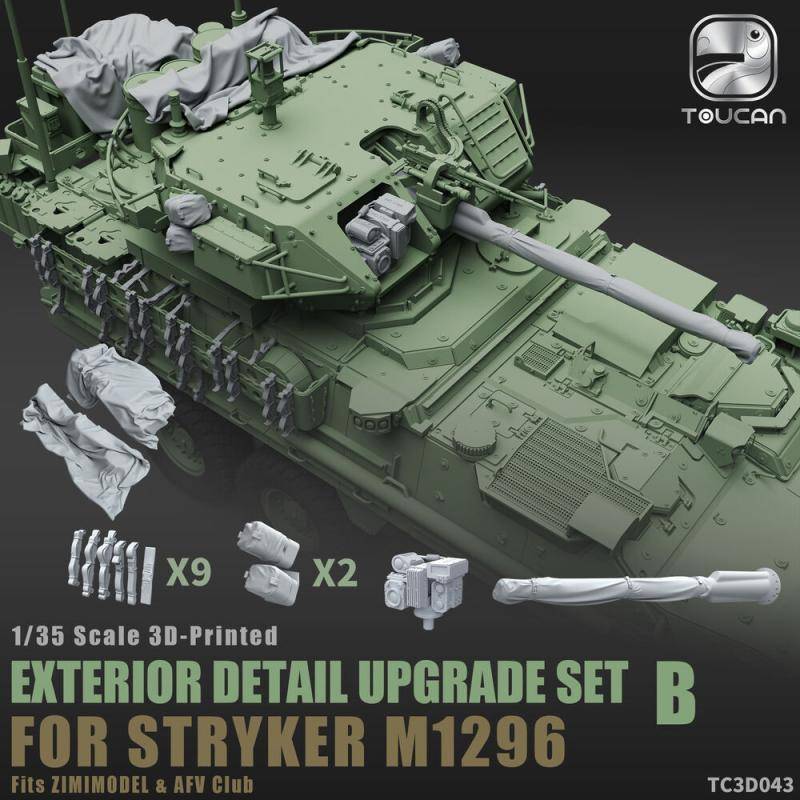 Exterior Detail Upgrade Set B -  Stryker M1296 - 3D-Printed von Toucan Model