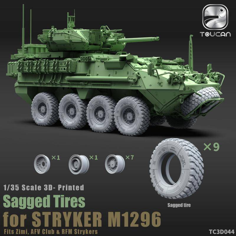 Sagged Tires - Stryker M1296 - 3D-Printed von Toucan Model