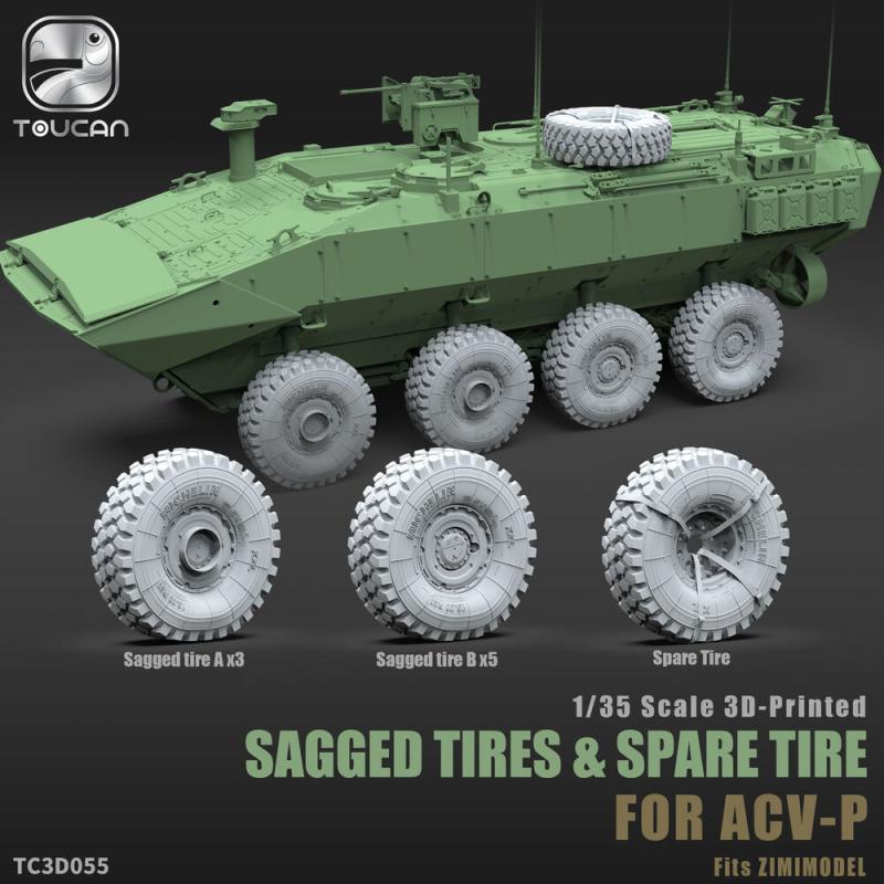 Sagged Tyres & Spare Tyre for ACV-P Sagged Tyres & Spare Tyre for ACV-P von Toucan Model