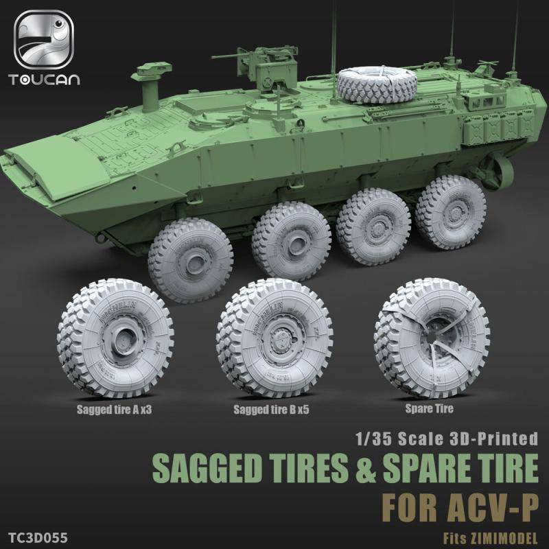 Sagged Tyres & Spare Tyre for ACV-P Sagged Tyres & Spare Tyre for ACV-P von Toucan Model