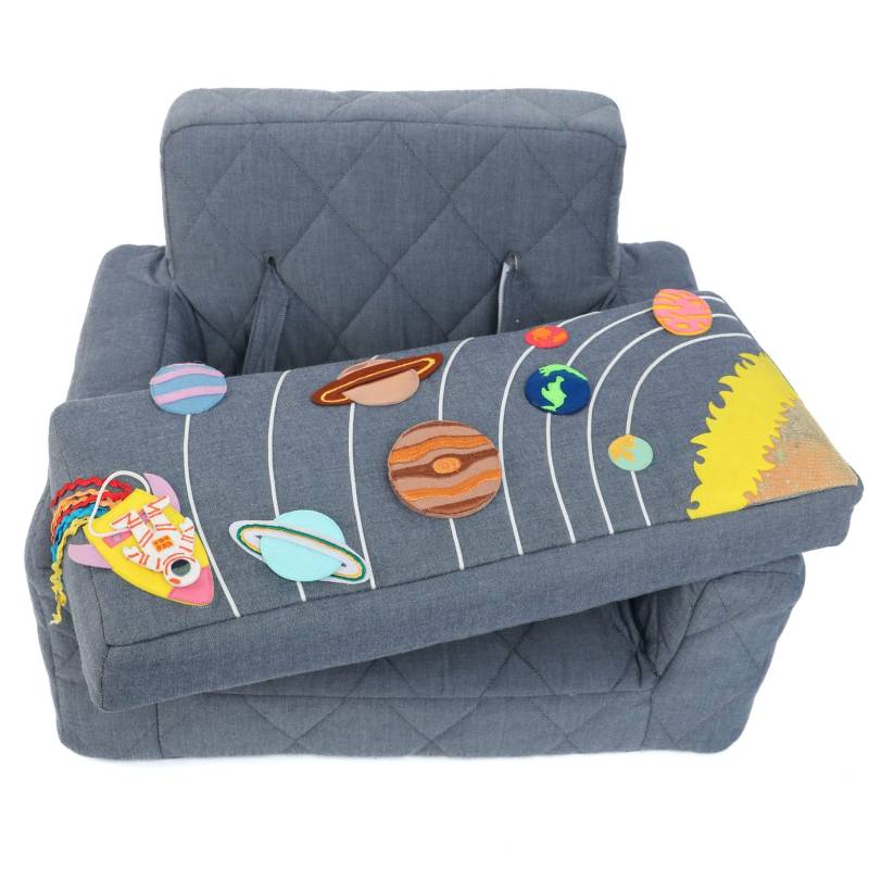 Activity Sessel ecki blau mit Sonnensystem Auflage von Touch of India