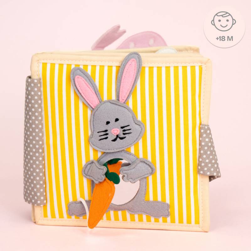 Funny Bunny - 6 Seiten Mini Quiet Book von Touch of India